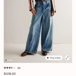 We the Free Chill Vibes Dropped wide-Leg Jeans Free People 24 NWT